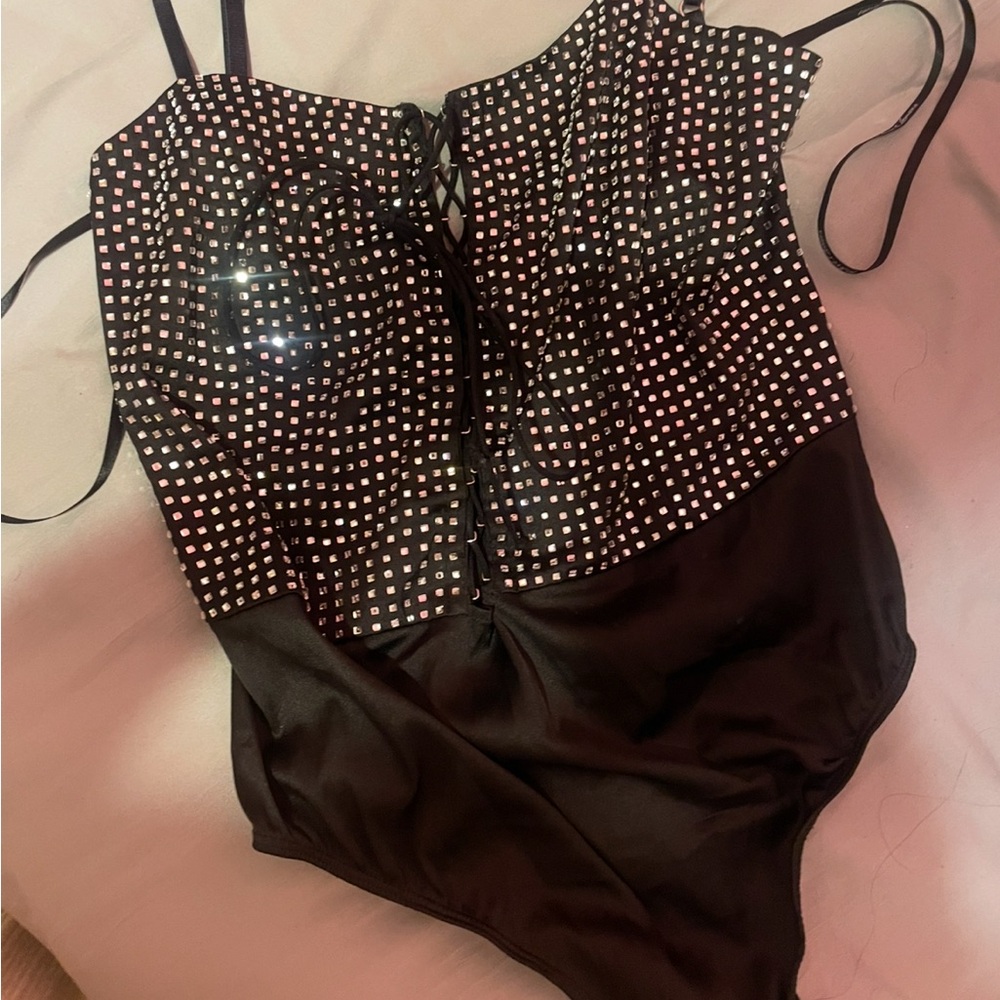 Black Studded Bodysuit
